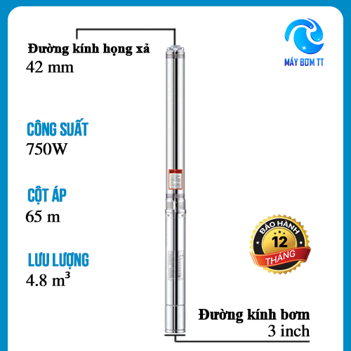 Máy bơm chìm giếng khoan 3SLM4/16-0.75 (0.75Kw)