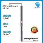 Máy bơm chìm giếng khoan 4SLm8/12-1.5 (1.5kW - 220V/380V)